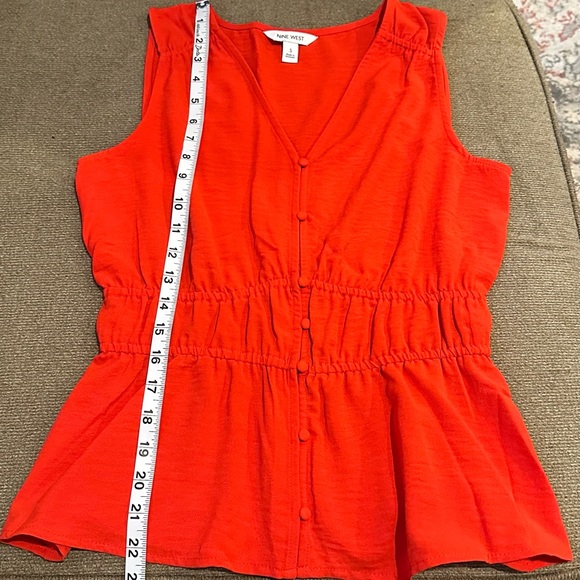 Nine West Red Sleeveless Blouse - Picture 10 of 10